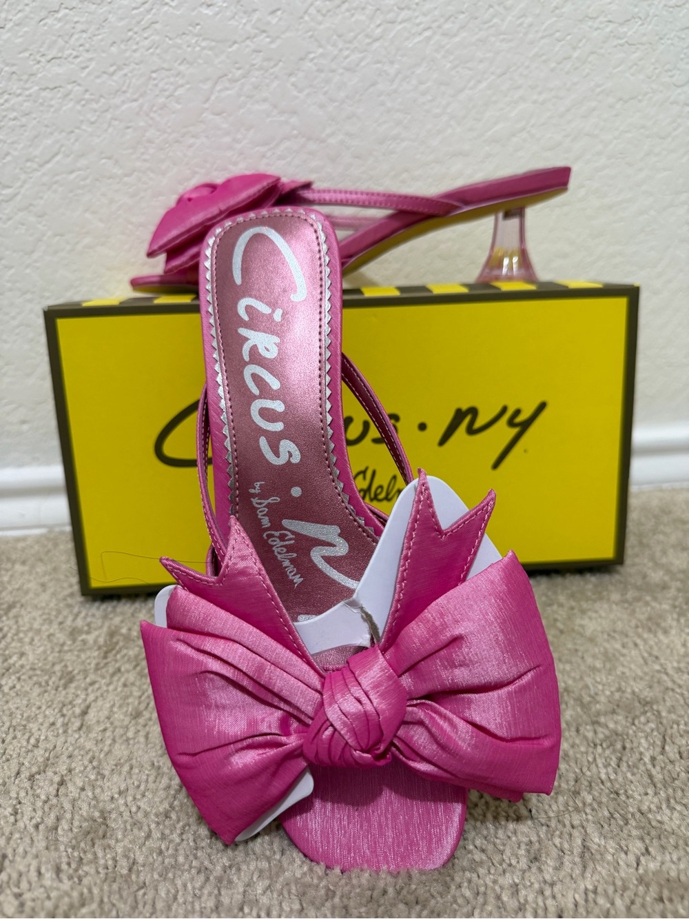 Circus by Sam Edelman Hot Pink Bow Mule Sandals